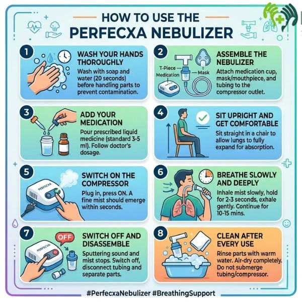 how to use perfecxa nebulizer