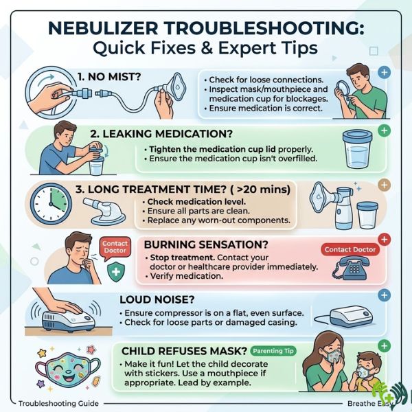 troubleshoot of perfecxa nebulizer