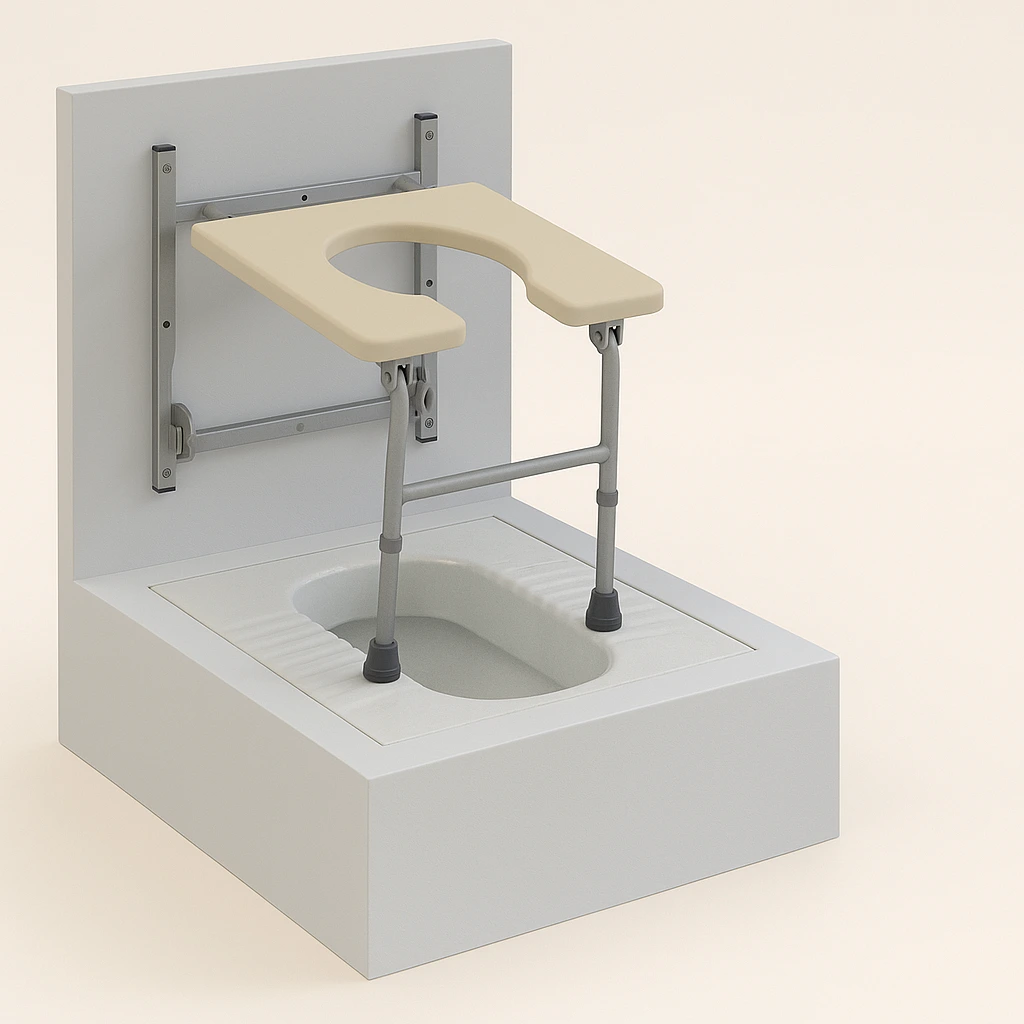 wall mount commode chair