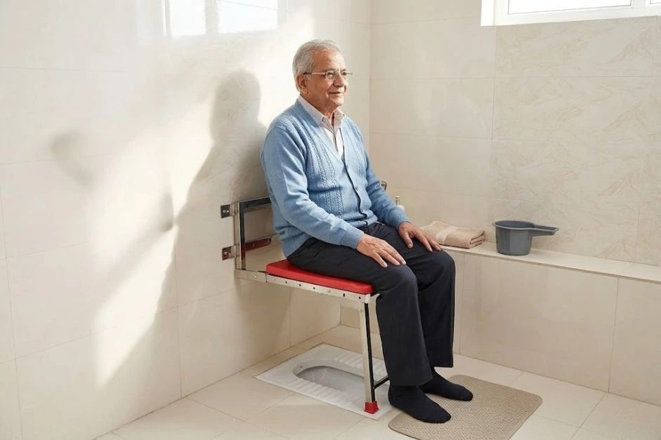 wall mount commode chair for indian toilet