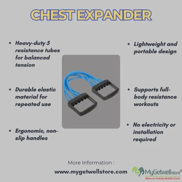 Heavy-Duty Chest Expander Equipment | 5-Tube Resistance