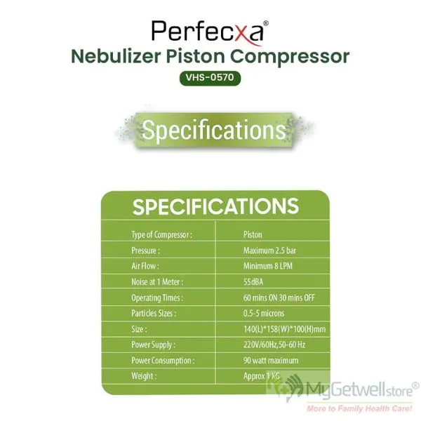 Perfecxa Nebulizer Piston Compressor.webp