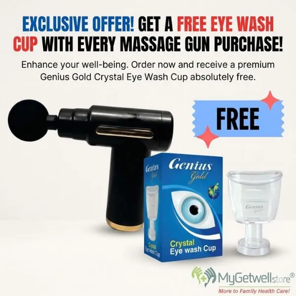 gun massager with eye wash cup.webp