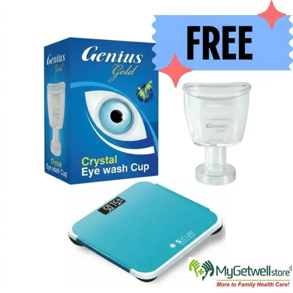 weight machine with eye wash cup.webp