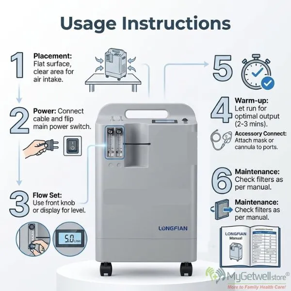 Longfian Oxygen Concentrator uses.webp