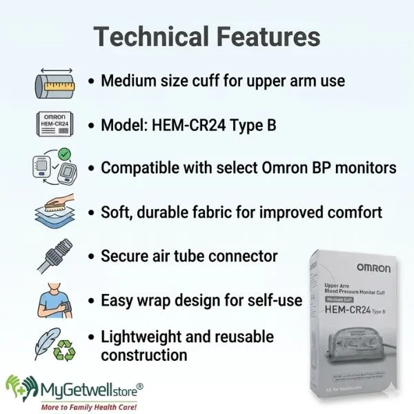 Blood Pressure Monitor Medium Cuff.webp