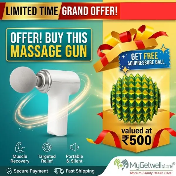 mini massage gun with acupressure ball.webp