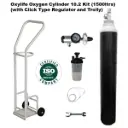 Oxylife 10.2 Ltr Oxygen Cylinder Kit with Trolley