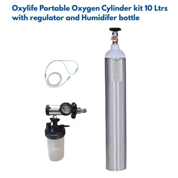 Oxylife 10 Oxygen Cylinder Kit for Home Use – Portable Oxy Kit