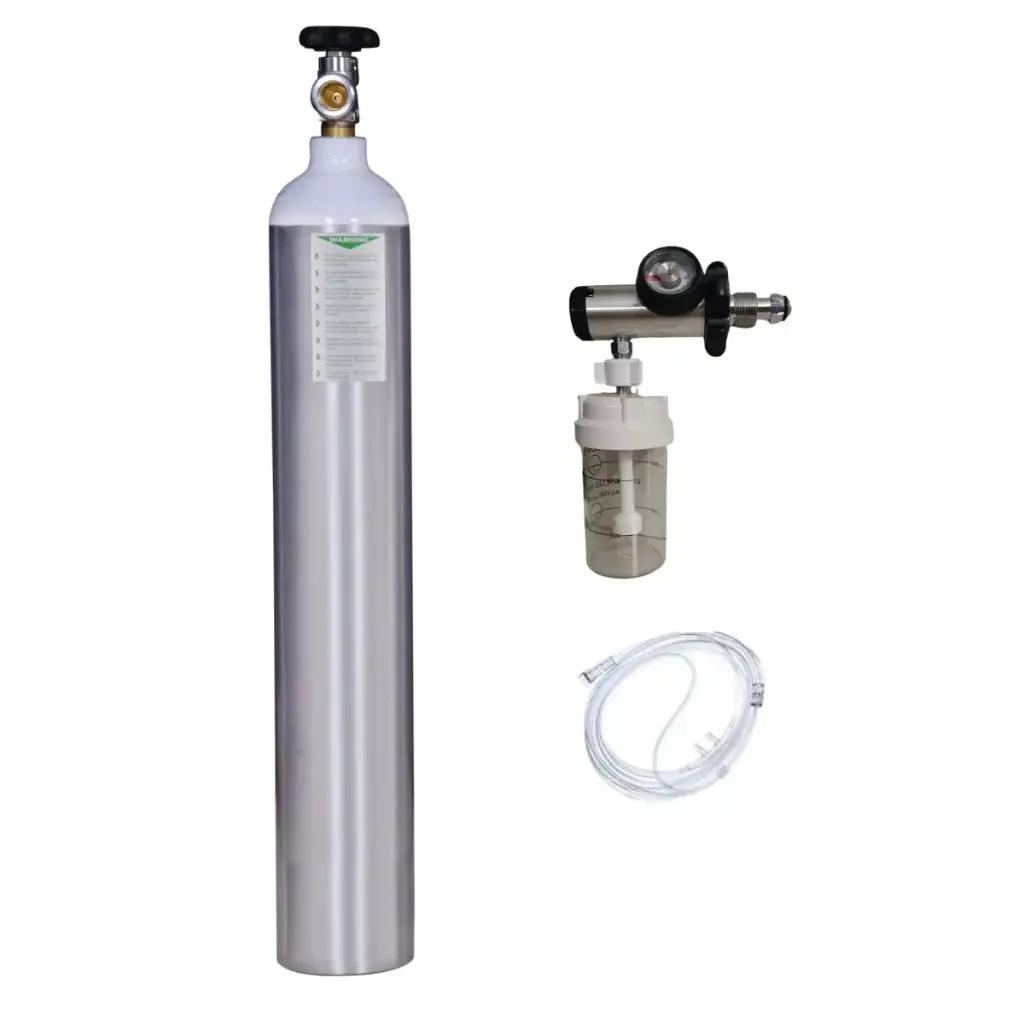 Oxylife 9.1 Oxygen Cylinder Kit – 1365L Portable Oxygen Set for Home Use