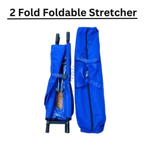 2 Fold Foldable Stretcher with Carry Bag | Ambulance & Hospital Use