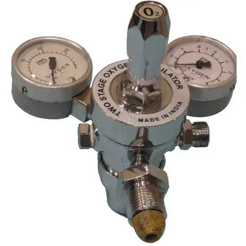 Two Stage Two Gauge Oxygen Regulator for Cylinders | Industrial Grade