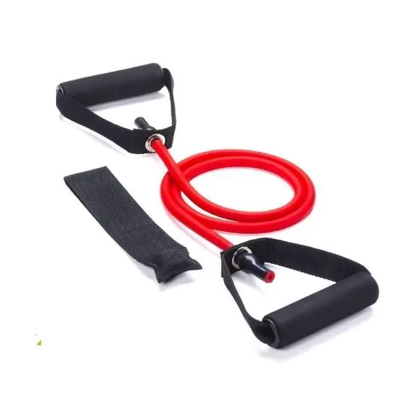 Muscle Chest Expander Rope Workout Pulling Exerciser Fitness Solid Rubber Figure 8 Resistance Toning Tube