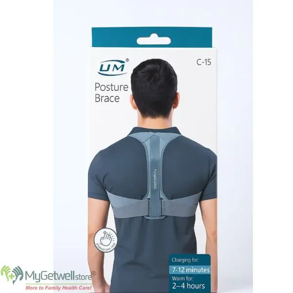 UM Adjustable & Breathable Upper Back Posture Brace | Back Support Belt
