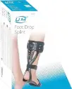 UM Black Adjustable Foot Drop Splint for Walking – Neoprene AFO, Medium–Large (Left/Right)