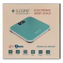 S.Cure Digital Weight Scale for Home – High Accuracy, Slim Glass Design (Free Acupressure Wooden Ball)