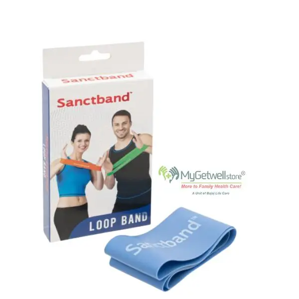 Sanctband Resistance Band – Blue (Medium-Heavy Strength) | Professional Exercise Band for Strength Training, Rehab & Home Workouts