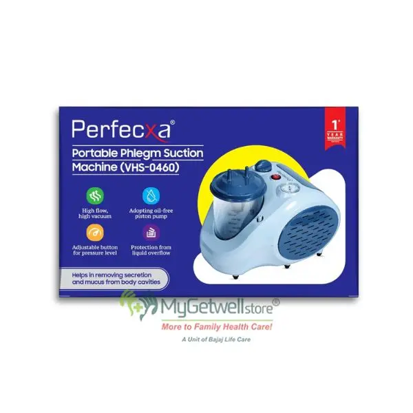 Perfecxa Portable Phlegm Suction Machine VHS-0460 for Home & Clinic