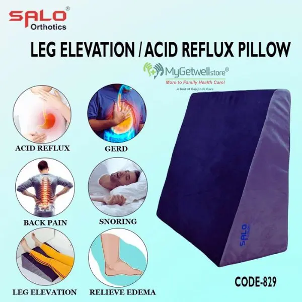 SALO Orthopedic Acid Reflux Wedge Pillow | Anti-Reflux Bed Wedge for GERD, Snoring & Back Support