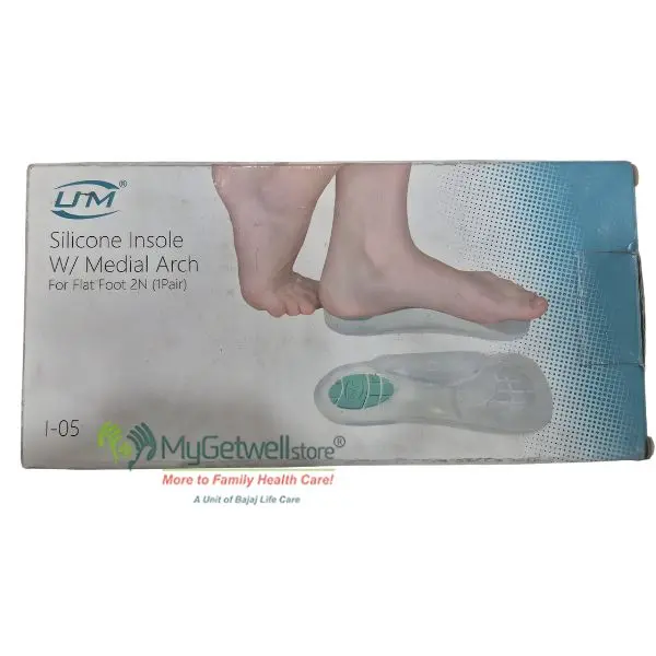 United Medicare UM Silicone Insole with Arch Support – Comfort Cushion Insoles (1 Pair)