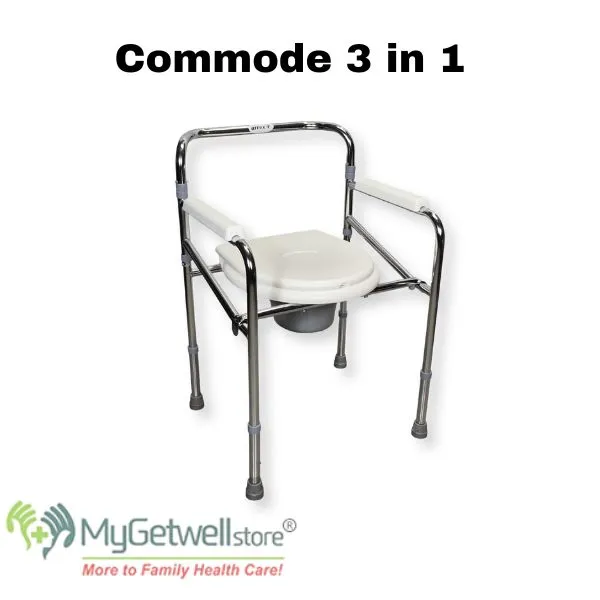 Commode 3 in 1 Toilet Chair – Adjustable Indian Commode Design