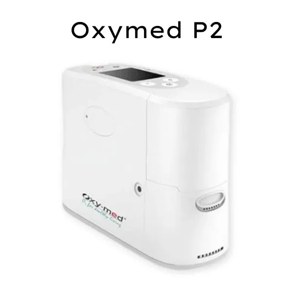 Oxymed P2 Portable Oxygen Concentrator | Lightweight, Rechargeable Battery, Travel-Friendly