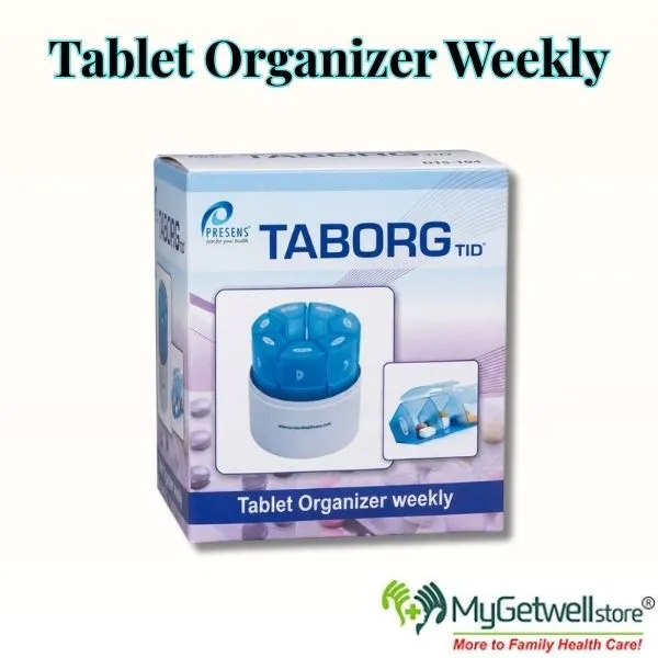 Taborg TID Tablet Organiser – 3 Times a Day Pill Box for Daily Medicine Management