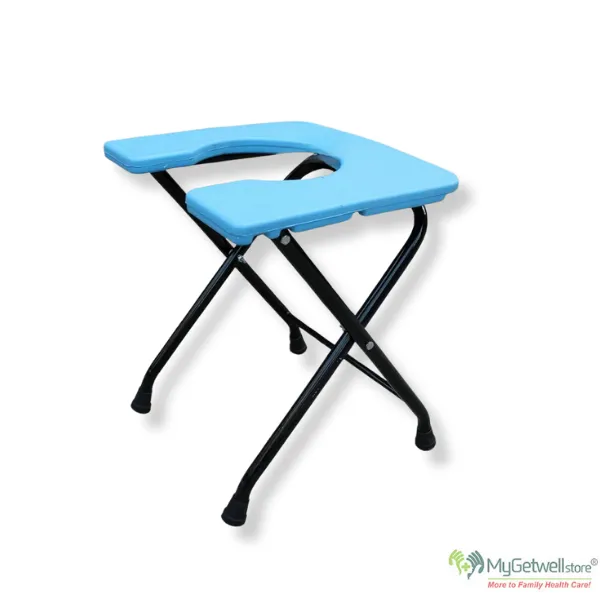 Commode Chair for Adults | Plastic Foldable Commode Stool for Indian Toilet