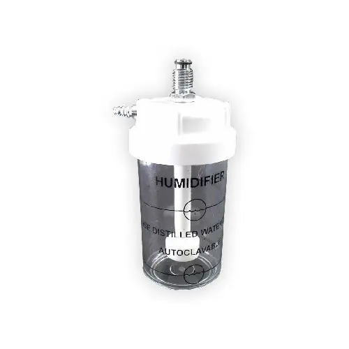 Humidifier Bottle 200 ml Metal Screw-On Type for Oxygen Flowmeters