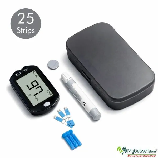 [Dr Odin] Dr Odin Glucometer with Strips – GDH Kit with 25 Strips & Lancets