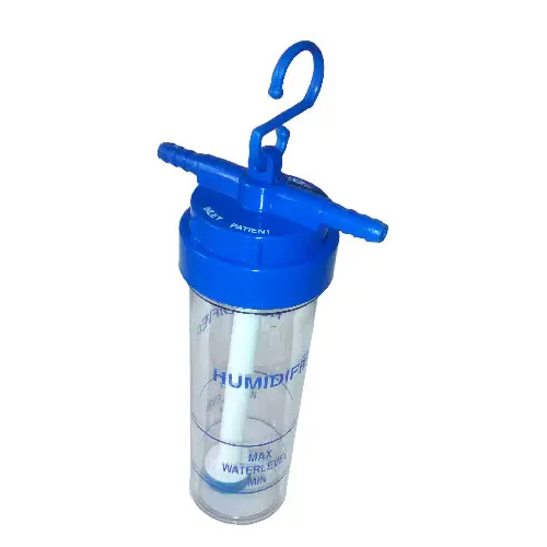 Humidifier Bottle 250ml S-Hook Type for Oxygen Concentrator & Cylinder