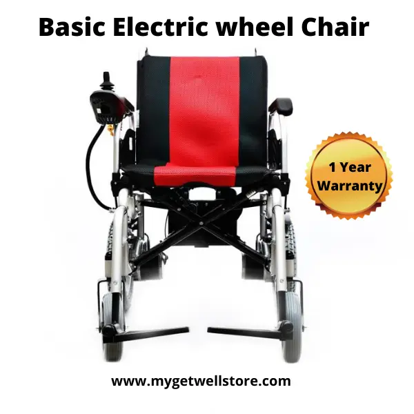 Basic Electric Wheelchair – Folding Motorized Mobility Chair for Daily Use