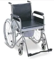 Commode Wheelchair with Removable Seat & Lockable Wheels