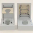 Wall Mounted Folding Commode Chair – Compact, Durable & Space-Saving Toilet Solution