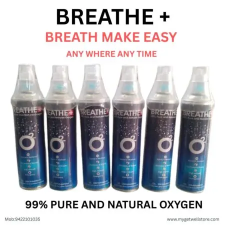 Breathe+ Portable Oxygen Can 12L - Emergency O2 for Travel & High Altitude (Pack of 2) | Oxygen Can Instant Delivery Available
