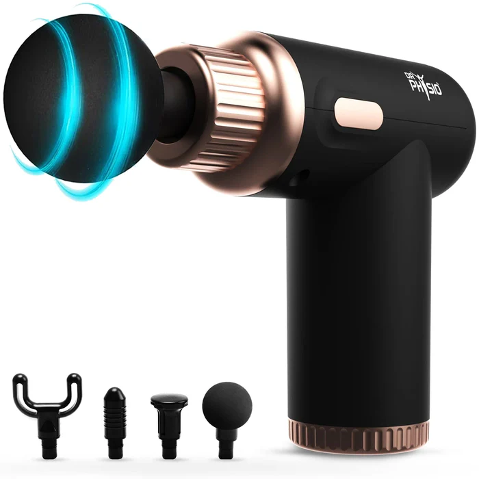 Dr. Trust Deep Tissue Massage Gun for Muscle Pain Relief, Recovery & Relaxation – 6 Speed, 4 Attachments
