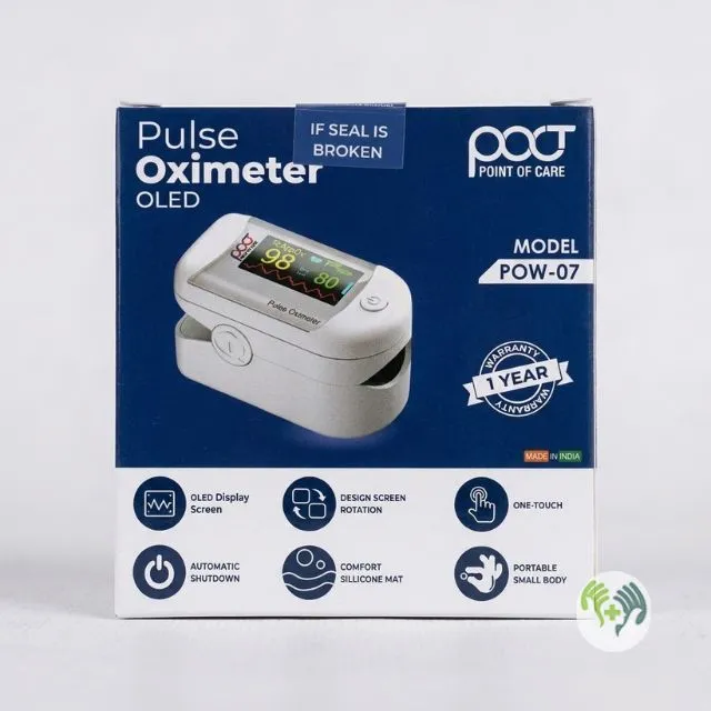 [poct01] POCT Pulse Oximeter – Fingertip SpO2 & Pulse Rate Monitor