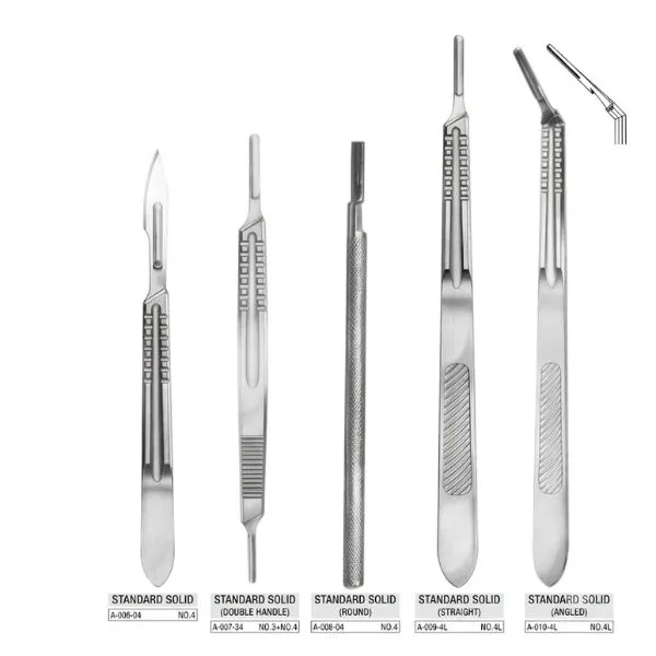 Premium Stainless Steel Surgical Scalpel Handles & Blade Holders (No. 3, No. 4, No. 7, Long & Specialized Series)