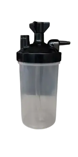 Medical-Grade Plastic Humidifier Bottle for Oxygen Concentrators – Leak-Proof, Universal Fit