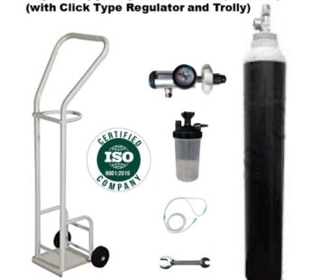 Oxylife 10.2 Ltr Oxygen Cylinder Kit with Trolley