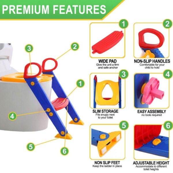Potty Toilet Seat with Step Stool ladder for kids - Image 3