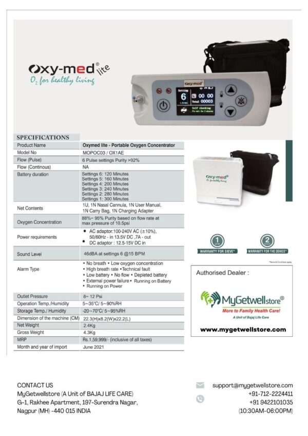 Battery Operated Portable Oxygen Concentrator - Image 2