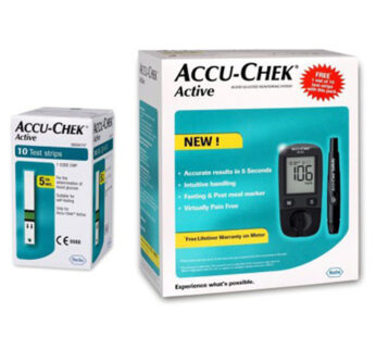 Glucometer with 10 Test Strips – Accu-Chek Active