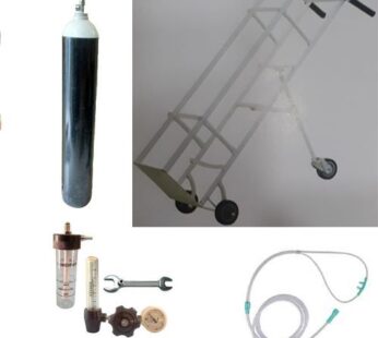Complete Jumbo Oxygen Cylinder Kit with Trolley