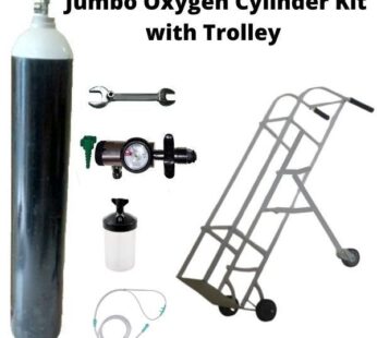 Jumbo Oxygen Cylinder Kit with Click Type Regulator & Trolley