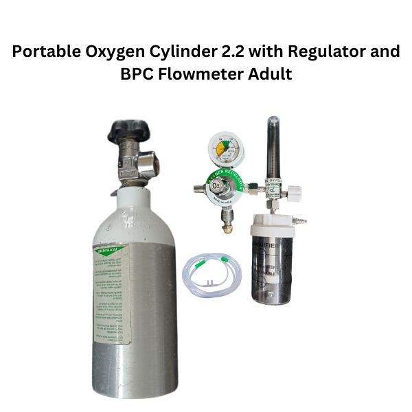 Oxylife Portable Oxygen Cylinder 2.2 with Regulator and BPC Flowmeter- Adult