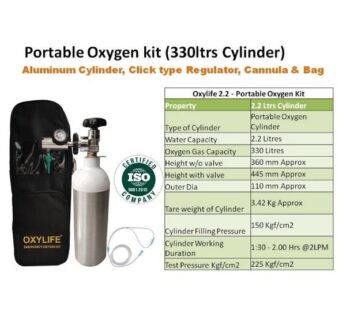 Oxylife Portable oxygen kit (330 Ltrs Cylinder)