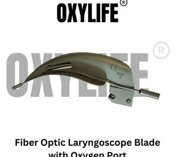 Fiber Optic Laryngoscope Blade with Oxygen Port (Macintosh Type & Size – 3)