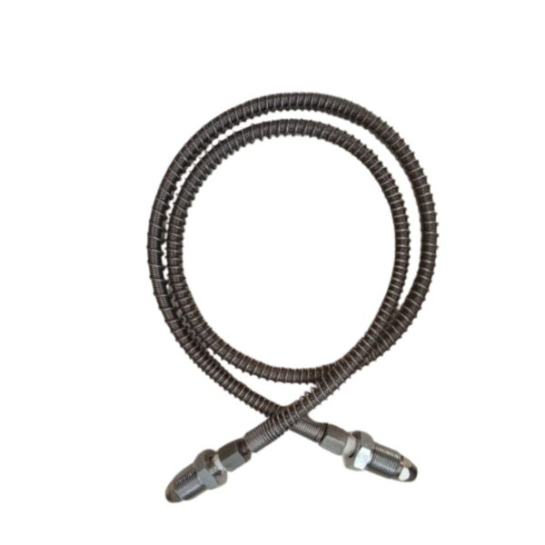 SS Braided High Pressure Teflon, Flexible Tail pipe with Spring - both end Bull Nose Connection – 1.25mtr