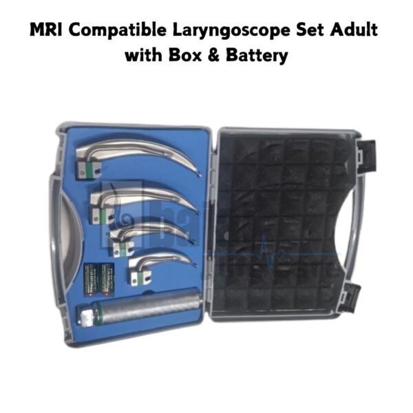 MRI Compatible Laryngoscope Set Adult with Box & Battery